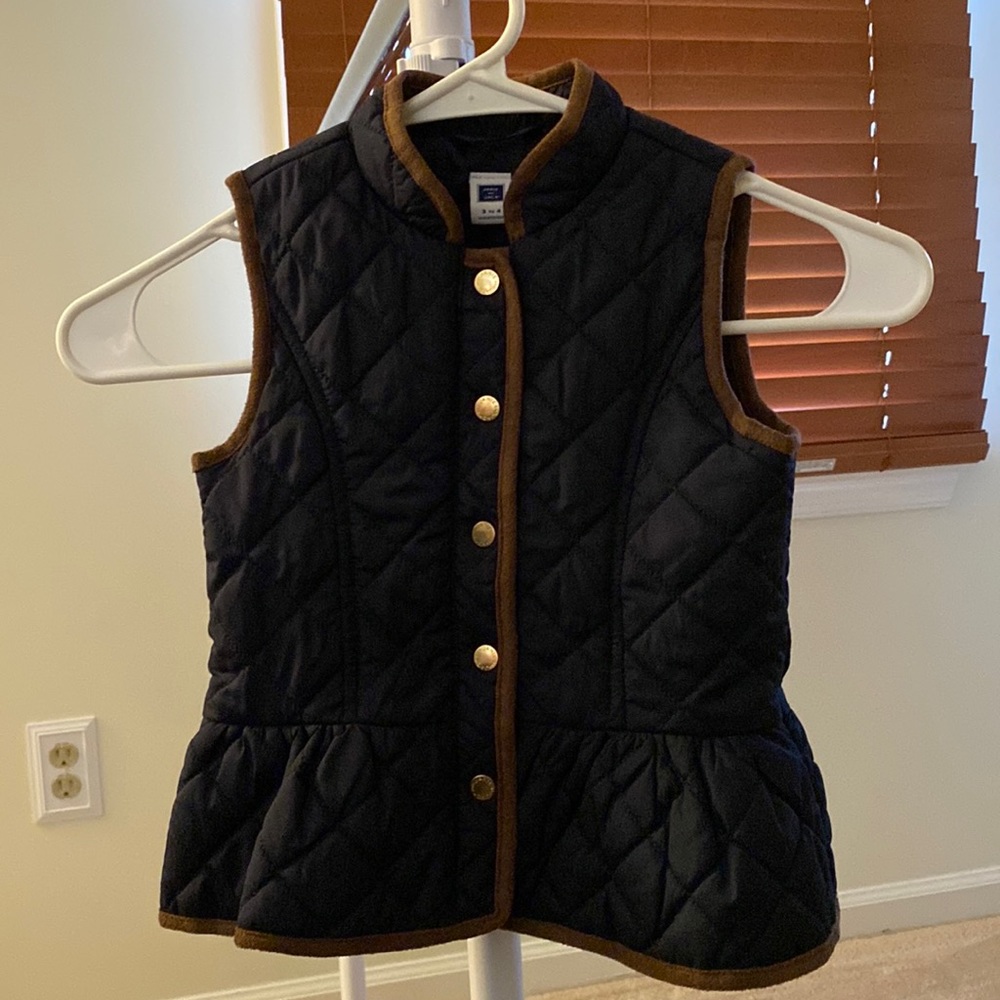 EUC Janie & Jack Girl’s Navy Quilted Vest